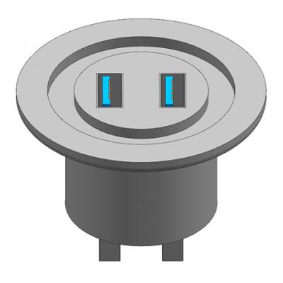 KF40 Flange to 2 Ports USB3.0 Feedthroughs Connector